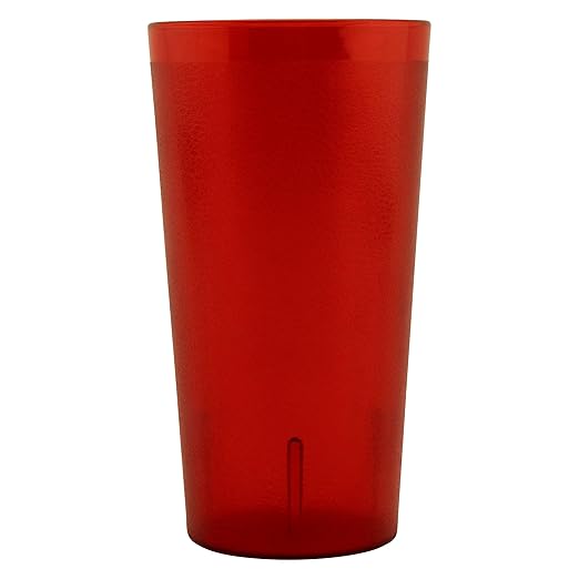 G.E.T. 6632-1-R-EC Heavy-Duty Plastic Restaurant Tumblers, 32 Ounce, Red (Set of 4)