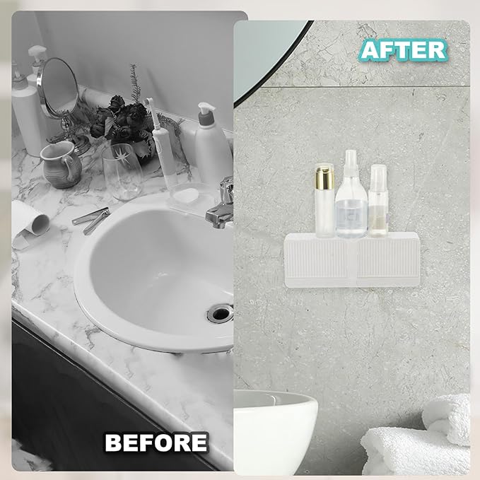 uxcell Soap Holder with Hook, 10 x 3.94 Inches Double Grid Wall Mounted No Drill Soap Dish for Shower, Bathroom & Kitchen - Self Draining Design Keeps Soap Dry (Khaki)