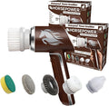 HorsePower Scrubber AS-SEEN-ON-TV Waterproof Rechargeable Handheld 350 RPM Includes 5 Brush Heads, Blast Away Dirt & Grime, Tile Grout, Bathrooms, Kitchen, Auto Rims, Outdoor Furniture, 2 Pack