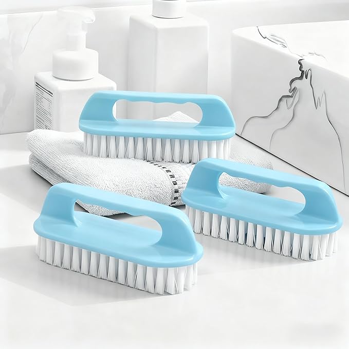 Brushes for Cleaning Brush with Handle for Shower, Kitchen, Sink, Bathroom, Floor-Blue