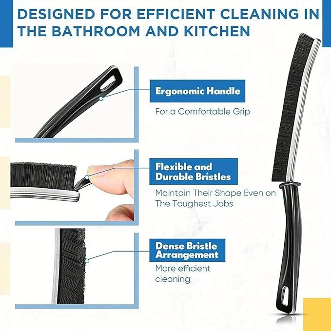 Gap Cleaning Brush Set – 5pcs Hard Bristle Crevice Brushes for Kitchen & Bathroom Tiles, Sink Edges, Window Tracks, Tight Corners, Multi-Purpose Tile & Faucet Cleaning