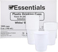 Essentials Healthcare Products Plastic Drinking Cups - Full Case of 1000 Cups - White 5 oz Disoposable Cups for Cold Beverages, Parties, Office, or Medical Use - Durable & Convenient