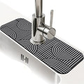 Kitchen Sink Splash Guard，Simple lines Faucet Mat Sink Gadgets-Super Absorbent Fast Drying Mat Drip Catcher for Kitchen, Bathroom,Sink Mat, Dish Drying Mat, Bathroom(15" X 5.5" )