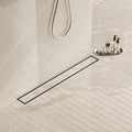 Neodrain 24-Inch Linear Shower Drain- with 2-in-1 Flat & Tile Insert Cover, Brushed 304 Stainless Steel Rectangle Shower Floor Drain,Floor Shower Drain