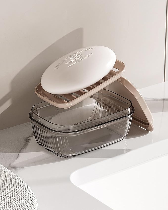 Travel Soap Case, Leakproof Soap Container with Lid, Portable Bar Soap Holder for Traveling, Transparently Soap Dishes for Bathroom, Shower, Gym, School, Camping, Vacation, Outdoor