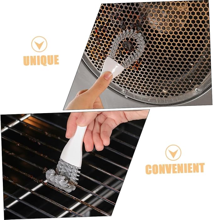 Heavy Duty Crevice Cleaning Brush 2pcs Set with U-Shaped and Angled Scrubbers for Kitchen Grout and Stove Mesh Cleaning, Multifunctional Handheld Scrub Brush for Tight Spaces