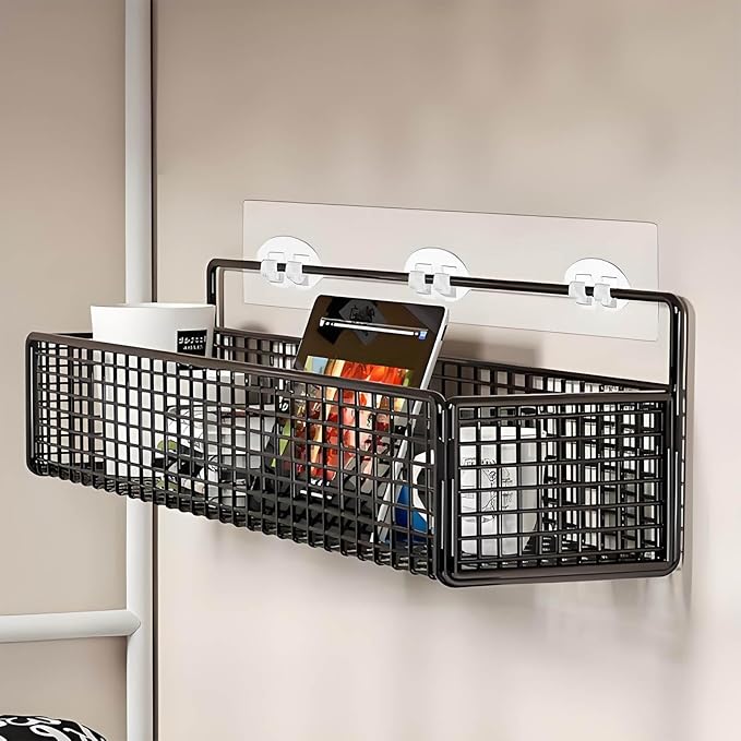 4 Packs Shower Caddy Adhesive Replacement, Strong Adhesive Hooks for Shower Caddy Kitchen Racks, No Drilling Transparent