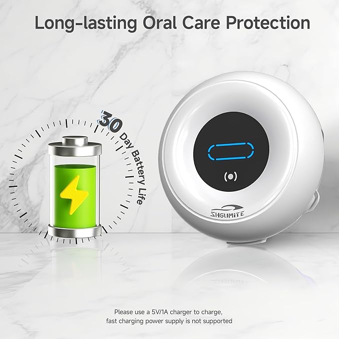 Toothbrush Holder Sanitizer - Cleaning & Drying, Rechargeable Wall-Mounted Toothbrush Organizer with Touch Control, Two-Slot Design for Bathroom (White)