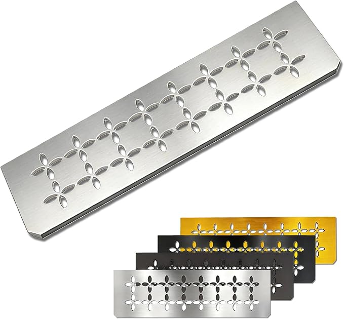 12 Inch Shower Niche Shelf 304 Stainless Steel Rectangular Bathroom Niche Shelf with Brushed Finish and Floral Design Fits Prefabricated Tile Niches 1 Pack