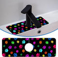 Dog Paw Print Faucet Mat for Kitchen Sink Animal Footprint, Soft Diatom Mud Material, Strong Water Absorption, Non-slip, Easy to Clean for Bathroom, Kitchen 15"X5.5"