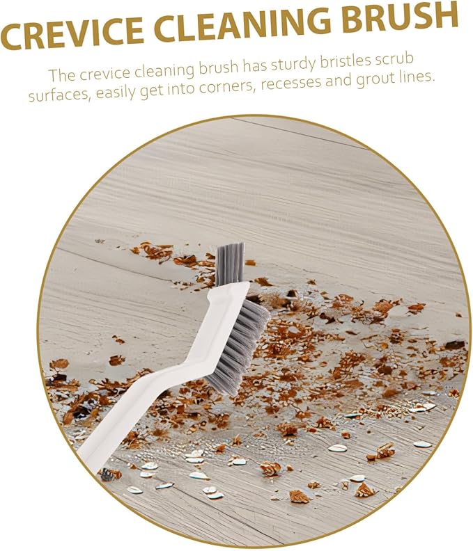 BESTYASH 6pcs Bathroom Cleaning Brush with Tough Abs Bristles for Shower Floor Tile Grout and Tight Spaces Scrub Brushes for Area Cleaning in Toilet Kitchen and Laundry