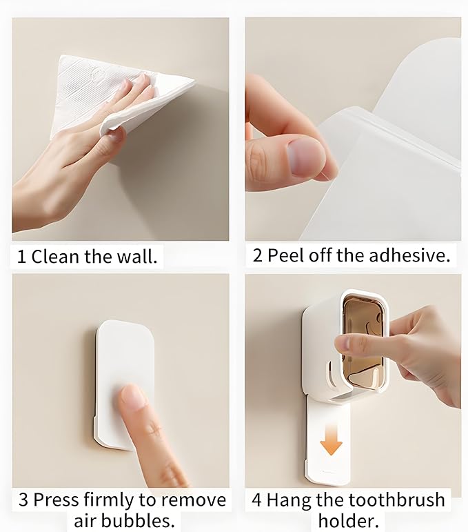Electric Toothbrush Holder Wall Mounted for Bathroom, Toothbrush Holders with Cover for Shower, Single Slot Toothbrush Storage Organizer for Family and Travel (2 Grey)