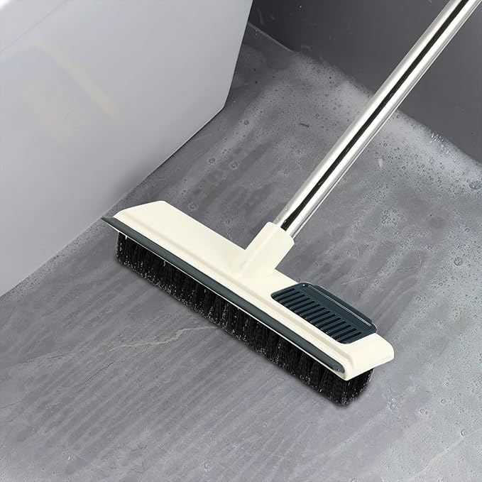 Cabilock Floor Scrub Brush with Long Handle Stiff Bristle Hard Cleaning Brush for Bathroom Tile and Floor 108cm for Household Shower and Grout Cleaning