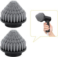 2Pcs Corner Brush Heads Set for Electric Spin Scrubber Cleaning Corners Gap Edge, and Hard-to-Reach Places(Black)