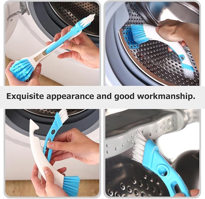 NUOBESTY Detachable Dual-Head Cleaning Brush for Washing Machine Drum and Floor Tiles, Small Multi-Functional Scrub Brush for Bathroom and Kitchen Groove Cleaning Random Color Random Color