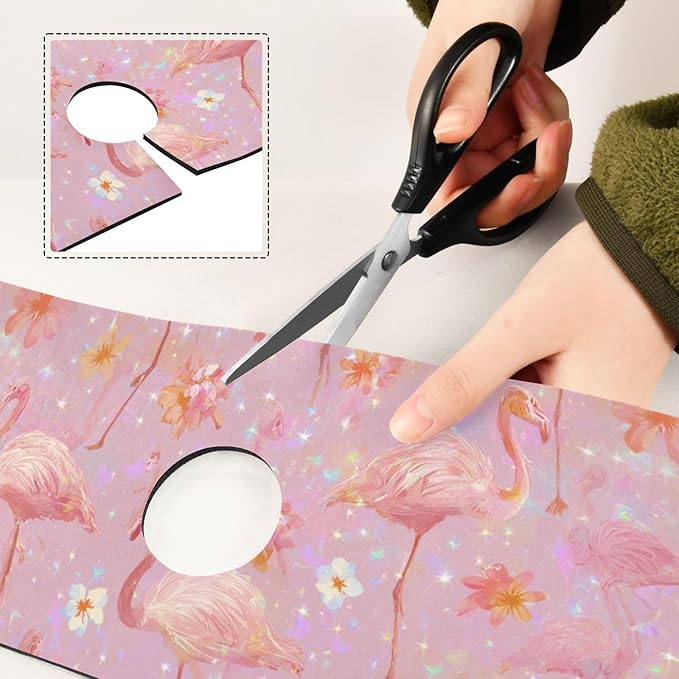Kitchen Sink Splash Guard 1 PC 30 Inch Sink Faucet Mat Splash Guard for Bathroom Countertop Water Absorbent Foldable Cuttable Soft Washable Pink Gradient Flamingo and Petals