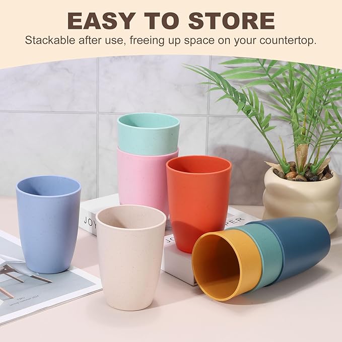 uxcell 2 Pcs Simple Toothbrush Cup, 3 x 3 x 4.1 Inch Bathroom Tumbler Reusable Plastic Cup Set for Storing Toothpaste Toothbrushes Combs Water Beverages, Yellow