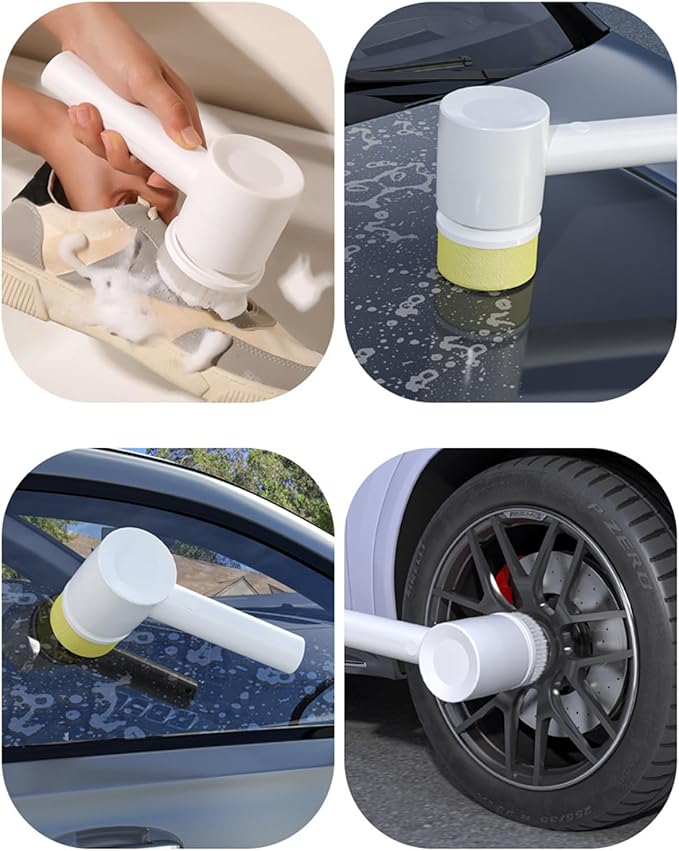 Bathroom Scrubber Electric - Cordless Lightweight Bathroom Brush,Bathtub Scrubber,for Bathtub Tub Toilet Sink Tile Grout Wall Floor Kitchen Car Window