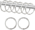Shower Curtain Hooks, Rustproof Decorative Shower Curtain Rings Metal Round Shower Hooks for Bathroom Shower Rod, 12 Pack (Nickel)