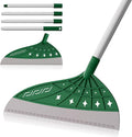 Air Broom for Household Cleaning, Silicone Broom Adjustable Handle, Sweep and Scrape 2-in-1 Squeegee Broom for Wet&Dry Messes, Hair, Liquids, Glass, Bathroom, Kitchen on Smooth Floor(Green)