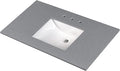 MSI Sparkling Gray Vanity Top with Under Mount Rectangle Ceramic Sinks, Engineered Marble Stone, 4" CC Faucet Holes, 49"X22"