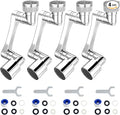 1080° Swivel Faucet Extender, Heavy Duty Rotating Sink Extension, Universal Swivel Multifunctional Robotic Arm, Rotating Splash Filter Extension Faucet Aerator for Kitchen Bathroom-4 Pcs