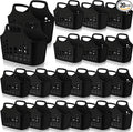 Nuogo 20 Pack Plastic Baskets with Handles Portable Shower Caddy Storage Baskets Reusable Caddy tote Organizer Bin for Bathroom Dorm Communal Showers Kitchen, 10.6" x 6" x 10" (Black)