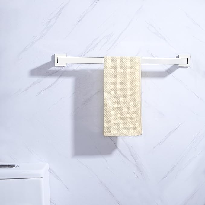 LANC 16-Inche Chrome Towel Bars for Bathroom Wall Mounted, Total-18" Hand Towel Holder Silver Towel Racks Stainless Steel Towel Rods for Bathroom Lavatory Towel Hanger, Polished A8804CP-4P1