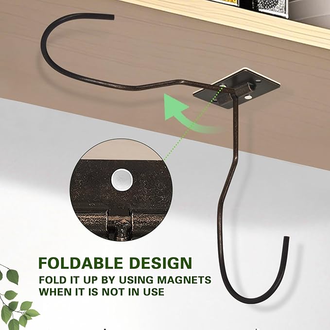 Banana Hanger Hook – Space Saving Banana Holder Hanger to Keep Bananas Fresh, Self Adhesive and Screw Banana Hook 4Pack Copper