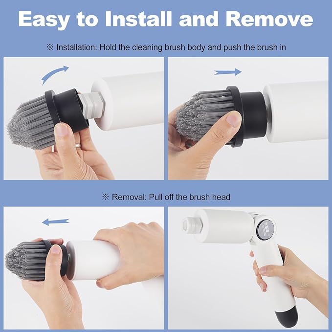 Electric Cleaning Brush Head Only Applicable to Homtronics Electric Spin Scrubber