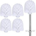 HOMSFOU 5Pcs Toilet Brush Replacement Heads - Universal Plastic Bowl Brush Heads with Dense Bristles, Spherical Design Bathroom Cleaning for Home, Hotel, Apartment