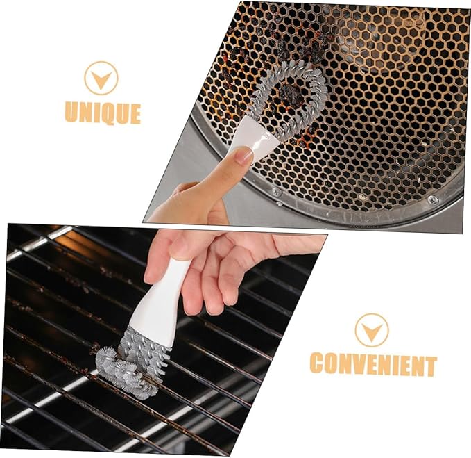 GALPADA Multifunctional Kitchen Cleaning Brush 2pcs Set U-Shaped and Angled Handles Heavy Duty Crevice Scrubber for Stove Grout and Dead Corner Cleaning