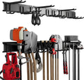 49.5" Heavy Duty Wall Mounted Garage Tool Organizer – 3 Panels & 9 Adjustable Hooks, 690 lbs Load Capacity, Modular Storage for Efficient Tool Organization, Easy Install in Garage, Garden, 14 Pack