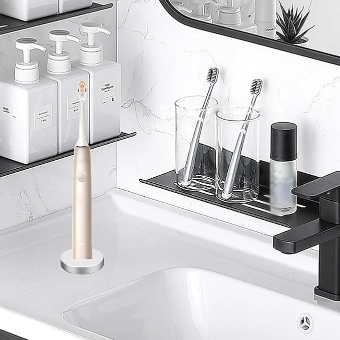 Silver Electric Toothbrush Holder for Bathroom, Stainless Steel Freestanding Brush Holder, Compatible with Philips Sonicare Protective Clean 5100, 4100, 5300, 6500, 6100, New Philips 1100, 2100