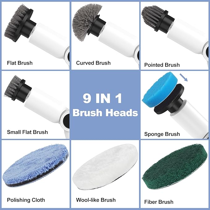 Electric Cleaning Brush Head Only Applicable to Homtronics Electric Spin Scrubber