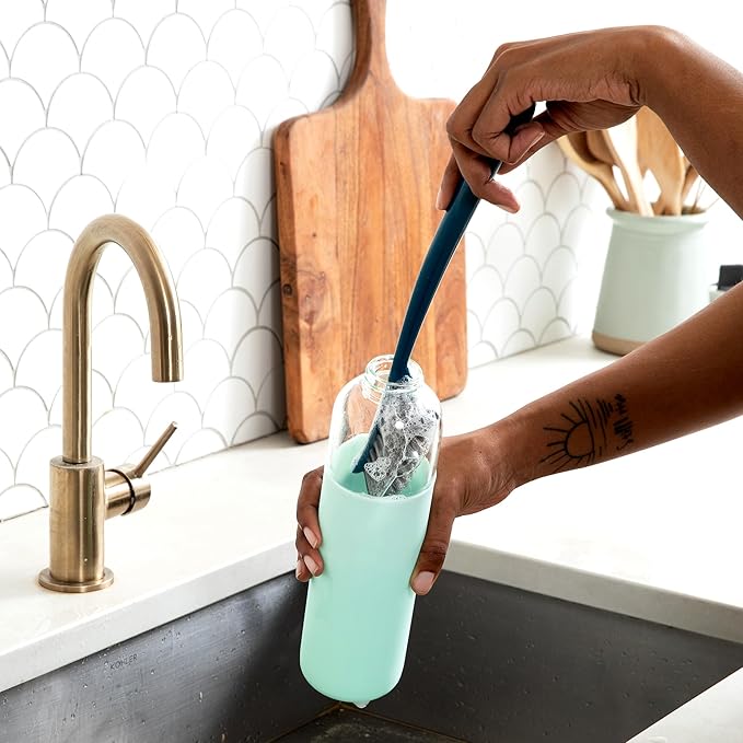 Full Circle Clean Ocean Bottle Brush, Water Bottles, Baby Bottles, Flasks, and Tumblers - Sustainably Made 100% From Recycled Ghost Fishing Nets