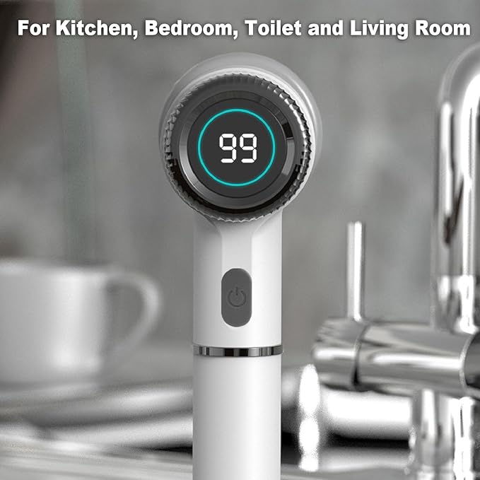 Multifunctional Cordless Electric Cleaning Brush - 3 Speed Shower Scrubber for Effortless Kitchen and Bathroom Cleaning