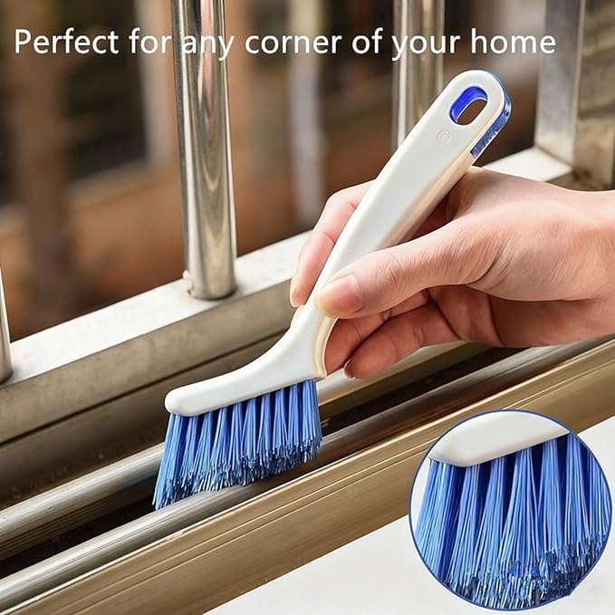 Bestac Cleaning Brushes, for Sink, Bathroom & Kitchen Corners - Compact Design with Ergonomic Handle for Grout and Window Track Cleaning. (2)