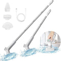 VEWIOR Electric Spin Scrubber, Cordless Cleaning Brush with 3 Adjustable Angle 2 Speeds 3 Replaceable Brush Heads, Electric Cleaning Brush for Floor Bathroom Tub Tile Kitchen Window
