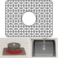 TOOVEM Kitchen Sink Mats, Sink Protectors for Kitchen Sink, 11.5 x 16.2 Inch Silicone Heat Resistant Non-Slip for Bottom of Kitchen Stainless Steel Sink Mats, Grey