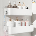Nieifi Adhesive Wall Shelf, Shower Sheves 2 Pack, Shower Organizer for Bathroom Organization (White)