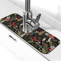 Forest Mushroom Mushrooms Leaves Flowers Kitchen Sink Splash Guard Faucet Mat Super Absorbent Fast Drying Mat Sink Gadgets-Fast Drying Pad Sink Mat For Kitchen Bathroom (15" X 5.5" )