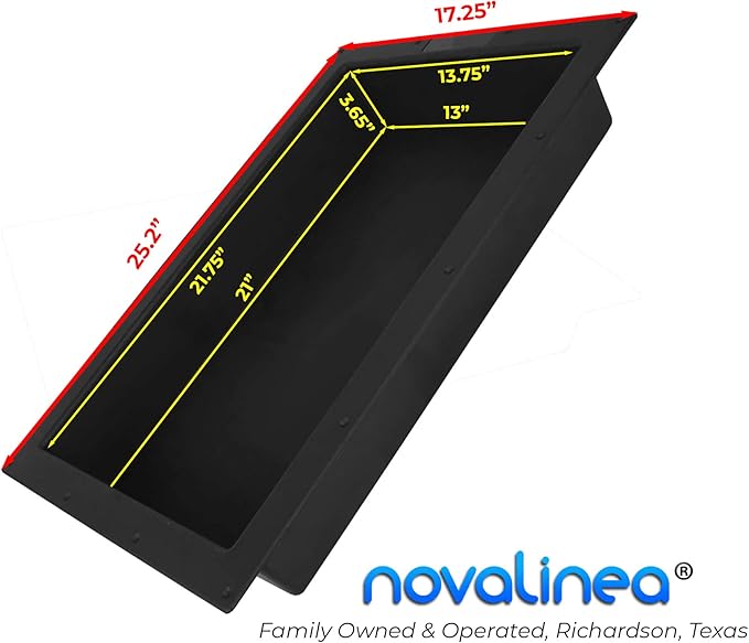 Large Single Shelf Recessed Shower Niche, Ready to Tile, 25" x 17" x 3.75"
