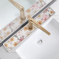 Stone Faucet Mat for Kitchen Sink, Diatomite Stone Sink Tray, 23.6" Super Absorbent Mat for Bathroom Counter, Prevents Moisture Buildup, Stone Drying Mat, Fast Drying Faucet Splash Guard