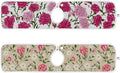 2 PCS Kitchen Sink Splash Guard 23.6 Inch Faucet Mat for Kitchen Sink Bathroom Sink Faucet Absorbing Drip Drain Mat Pad Microfiber Soft Washable Beige and Pink Carnation