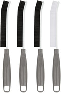 4Pcs Crevice Cleaning Brush, Lescli Hard Bristle Multi-Purpose Cleaning Tools, 2025 New Ergonomic Right Hand Handle Design Gap Grout Cleaneing Brush for Household Use Kitchen Bathroom Toilet Window