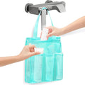 Mesh Shower Caddy Portable, Gym Travel Camp Dorm Room Essentials for College Student Boy Girl, Bathroom Shower Bag - Blue