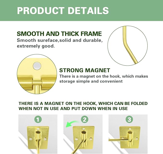 Banana Hanger Hook – Space Saving Banana Holder Hanger to Keep Bananas Fresh, Self Adhesive and Screw Banana Hook 2Pack Gold