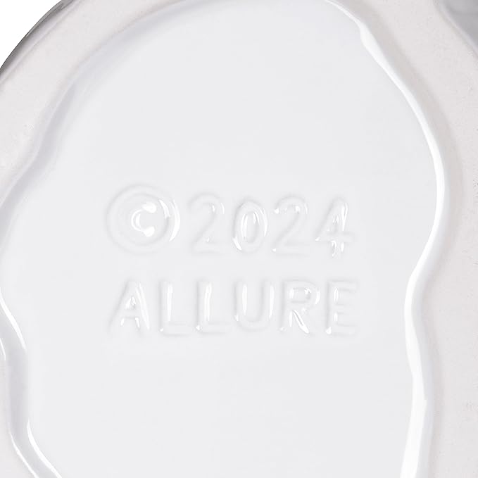 Dolphin Ceramic Toilet Brush Holder with Plastic Brush Set-White by Allure Home Creation