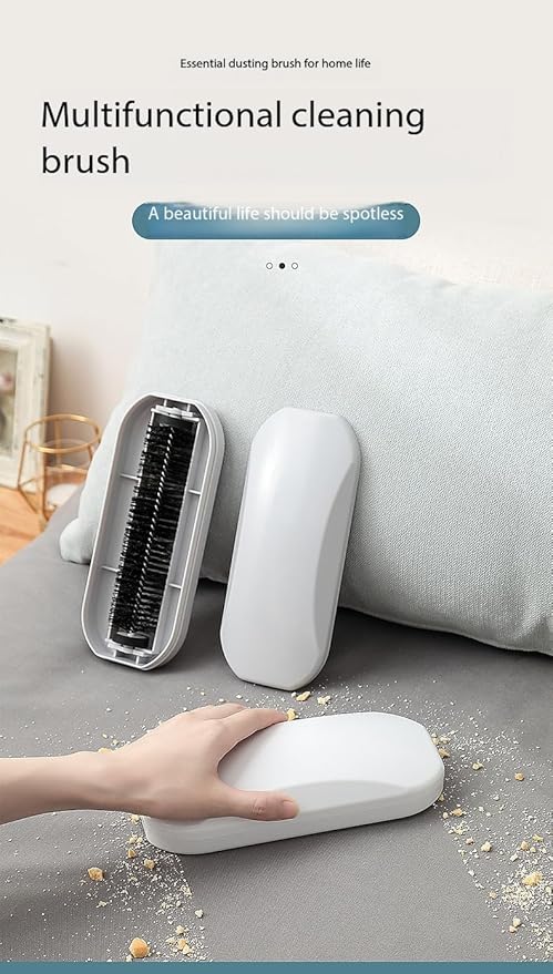 Garbage Debris Cleaning Brush, Manual Sofa Bed Sheet Brush, Hair Remover for Clothes, Hand-held Brush, Non-Electric (White)